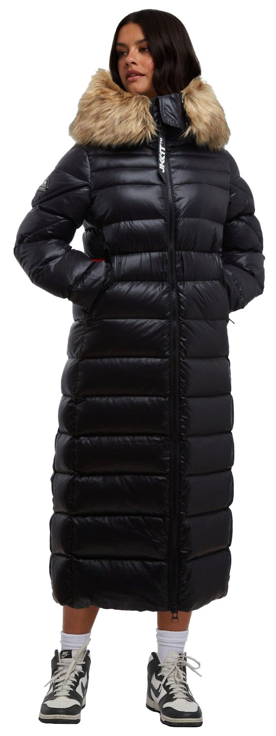 Neopium Ultra Long Coat Dame Black