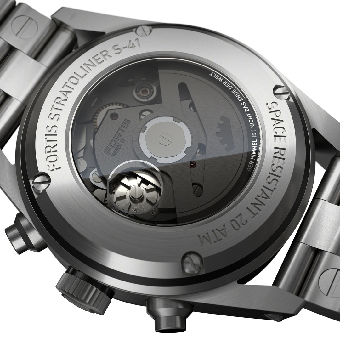 Fortis Stratoliner S-41 White Dust Block Bracelet