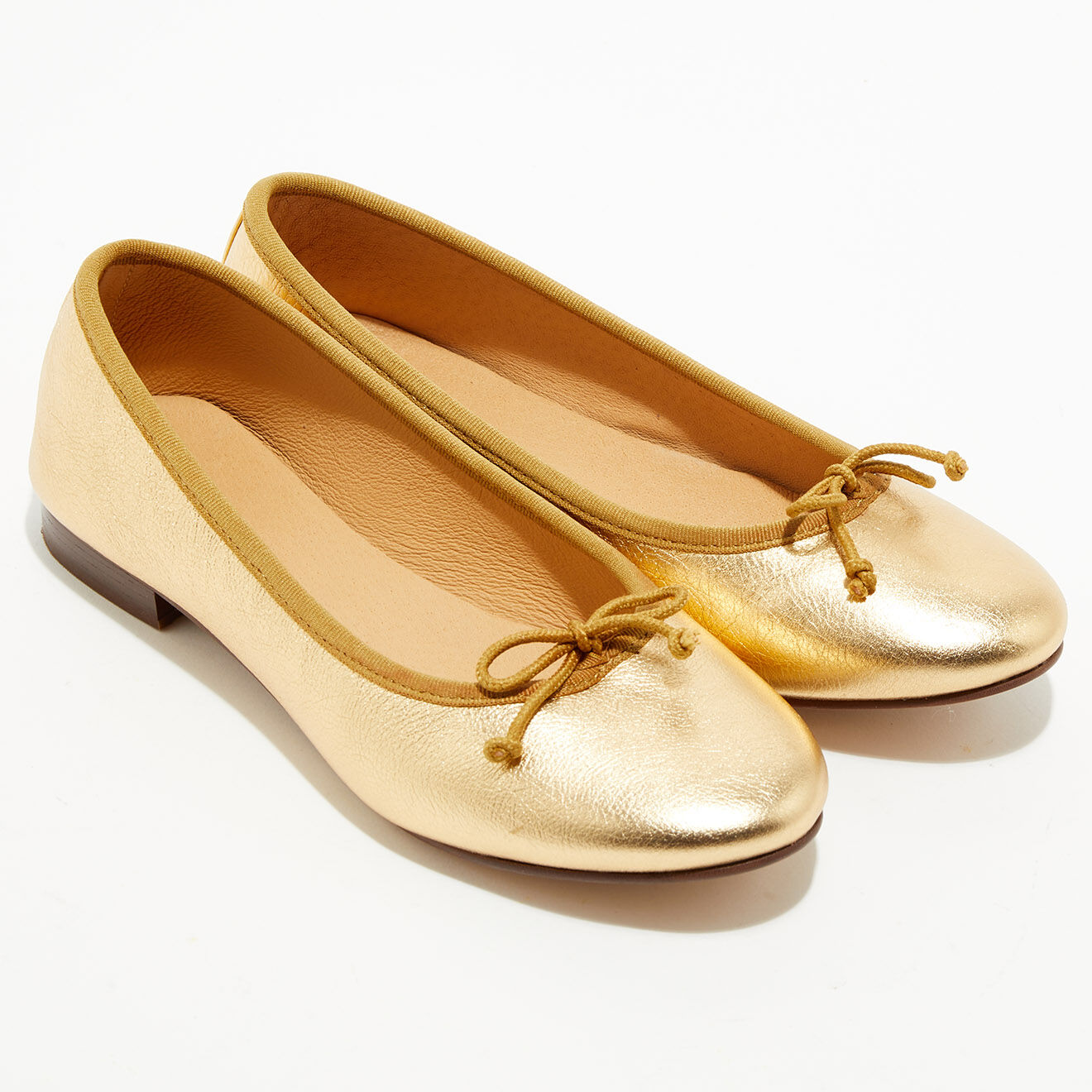 Quartier Latin Ballerines en Cuir irisé Jeanne dorées