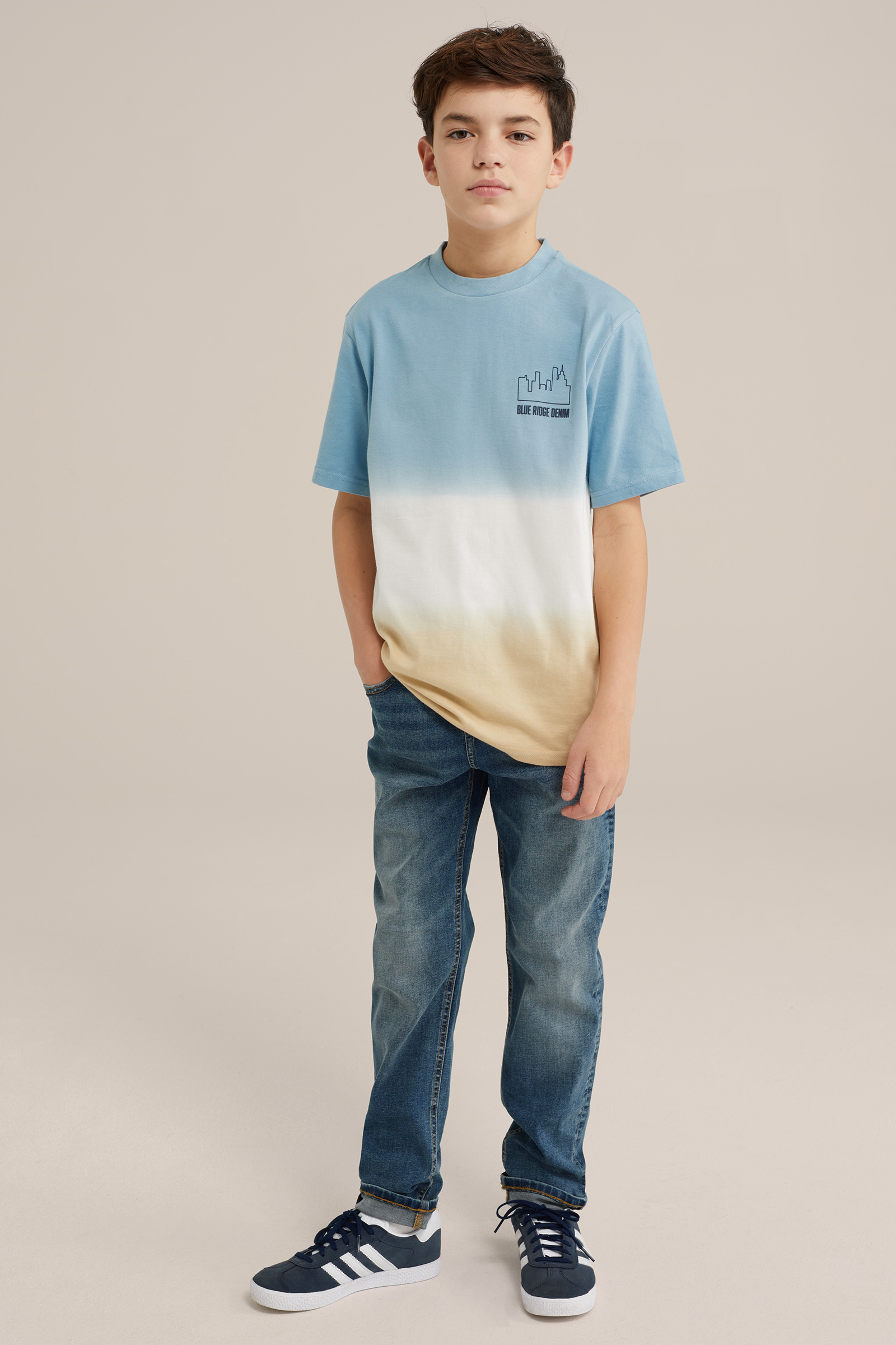 Jongens regular fit jeans met stretch Blue Ridge Felblauw