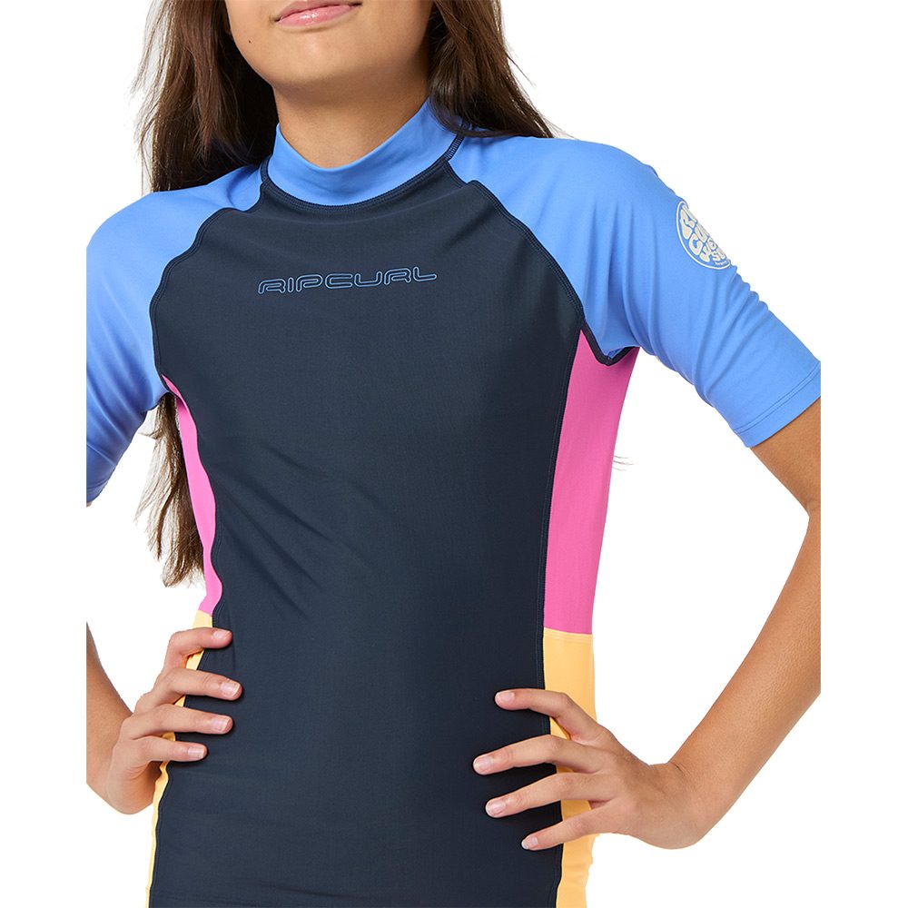 Rip Curl Block Party UV-Shirt Mädchen navy
