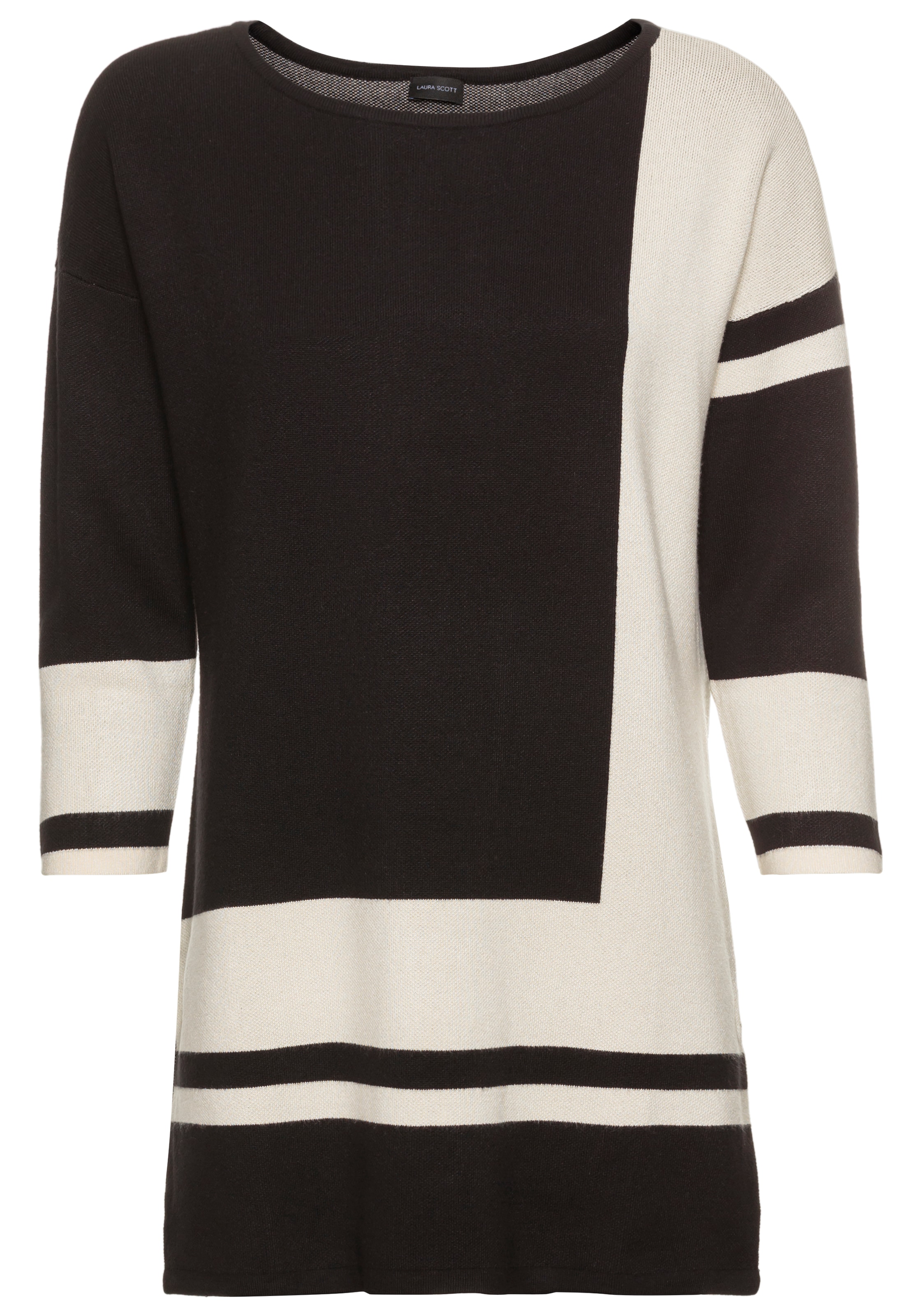 Laura Scott Longpullover , mit geometrischem Jacquardmuster
