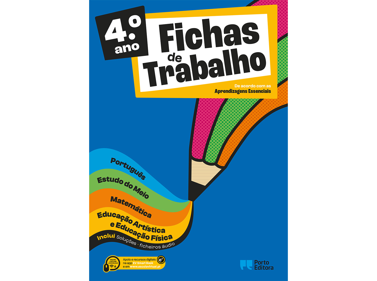LIVRO FICHAS DE TRABALHO 4 PORTUGUÊS MATEMÁTICA ESTUDO MEIO E EXPRESSÕES