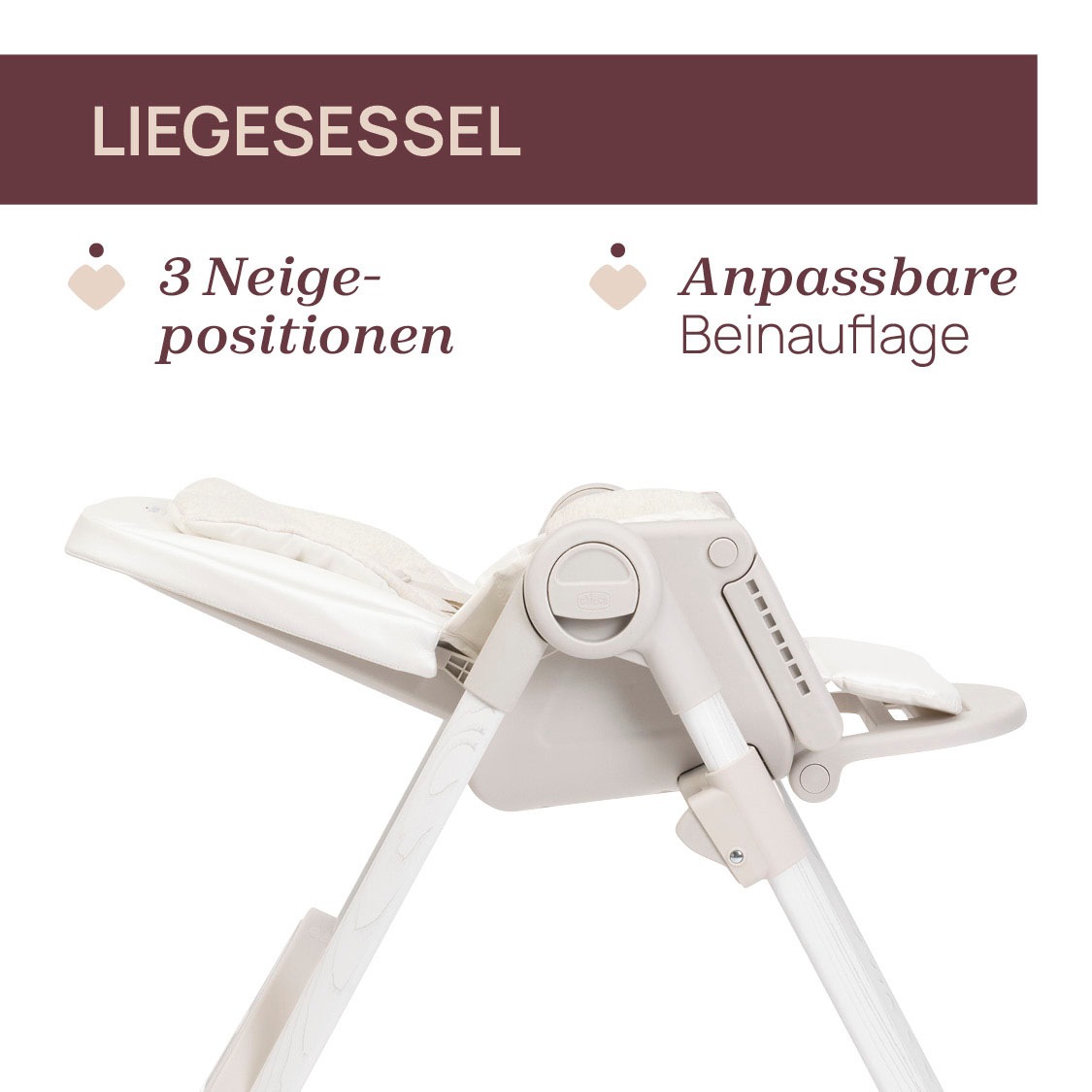 Chicco Hochstuhl »Polly Armonia Motherpearl« () mit Essbrett