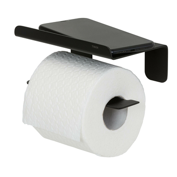 Tiger Colar Toiletrolhouder met planchet Zwart