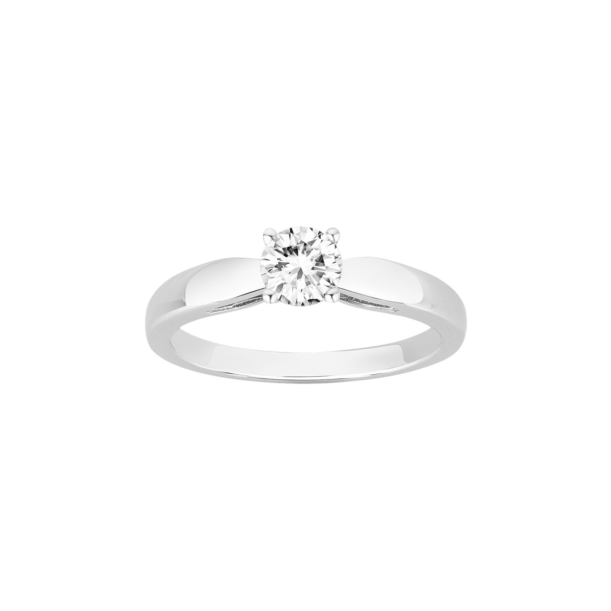 Bague de fiançailles en Argent avec oxyde de zirconium blanc