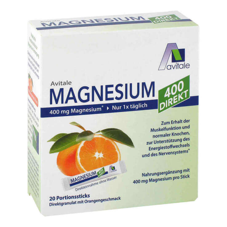 Magnesium 400 direkt Orange Portionssticks, 20X2.1 g