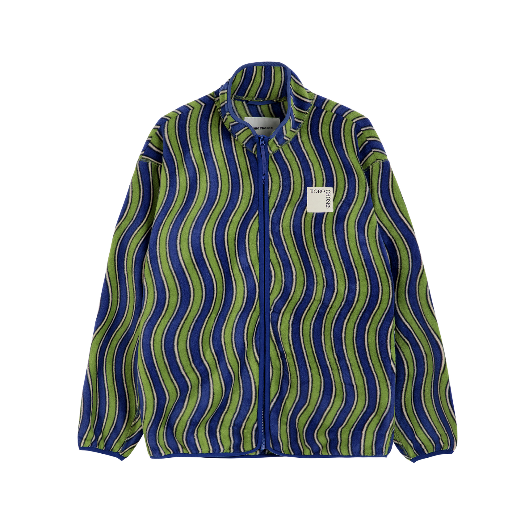 Veste col montant à rayures | Multicolore