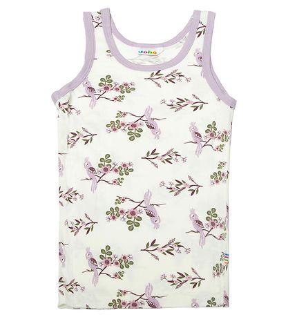 Joha Undertr?je - Bambus - Off White/Lilla m. Papeg?je
