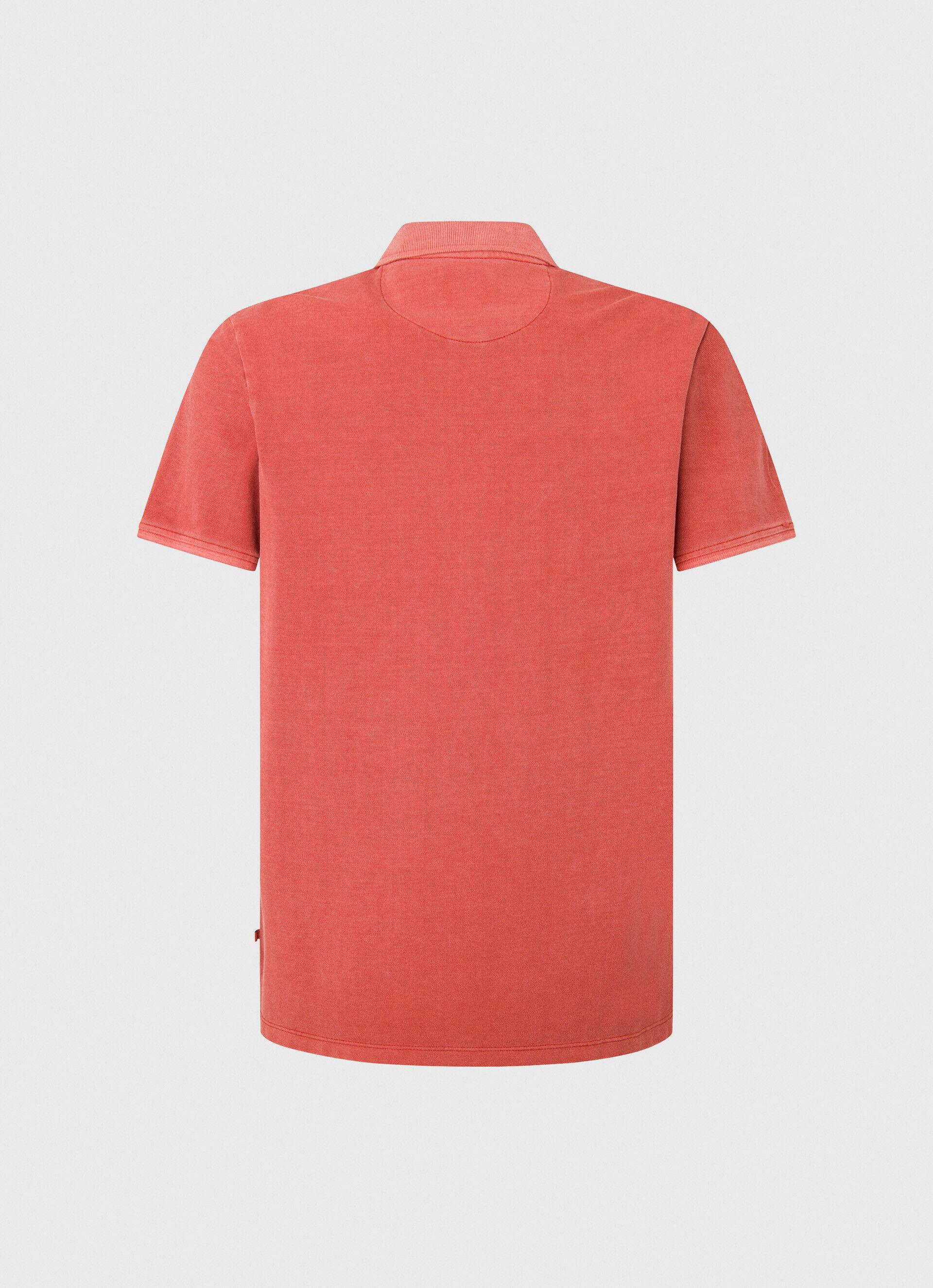 Camisa polo piqué com logo bordado - vermelho estúdio