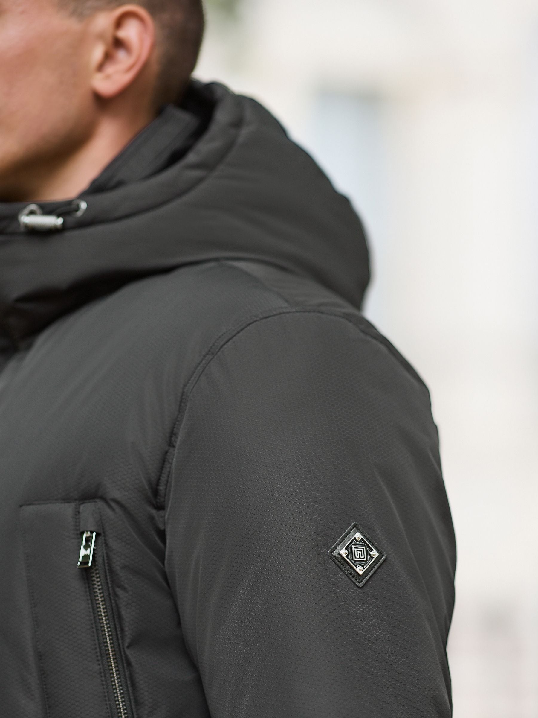 Zwart - Textured Premium Parka Jacket