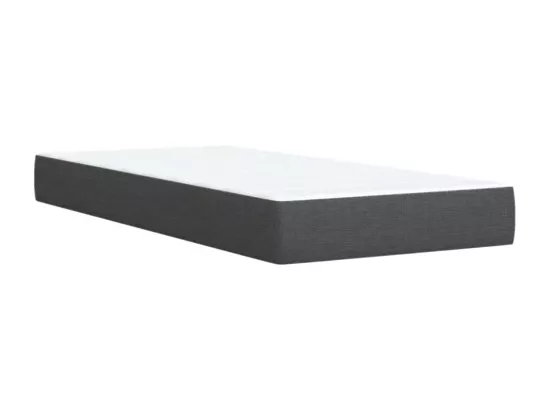 Sommier à lattes de lit et matelas Gris foncé 90x190 cm Tissu