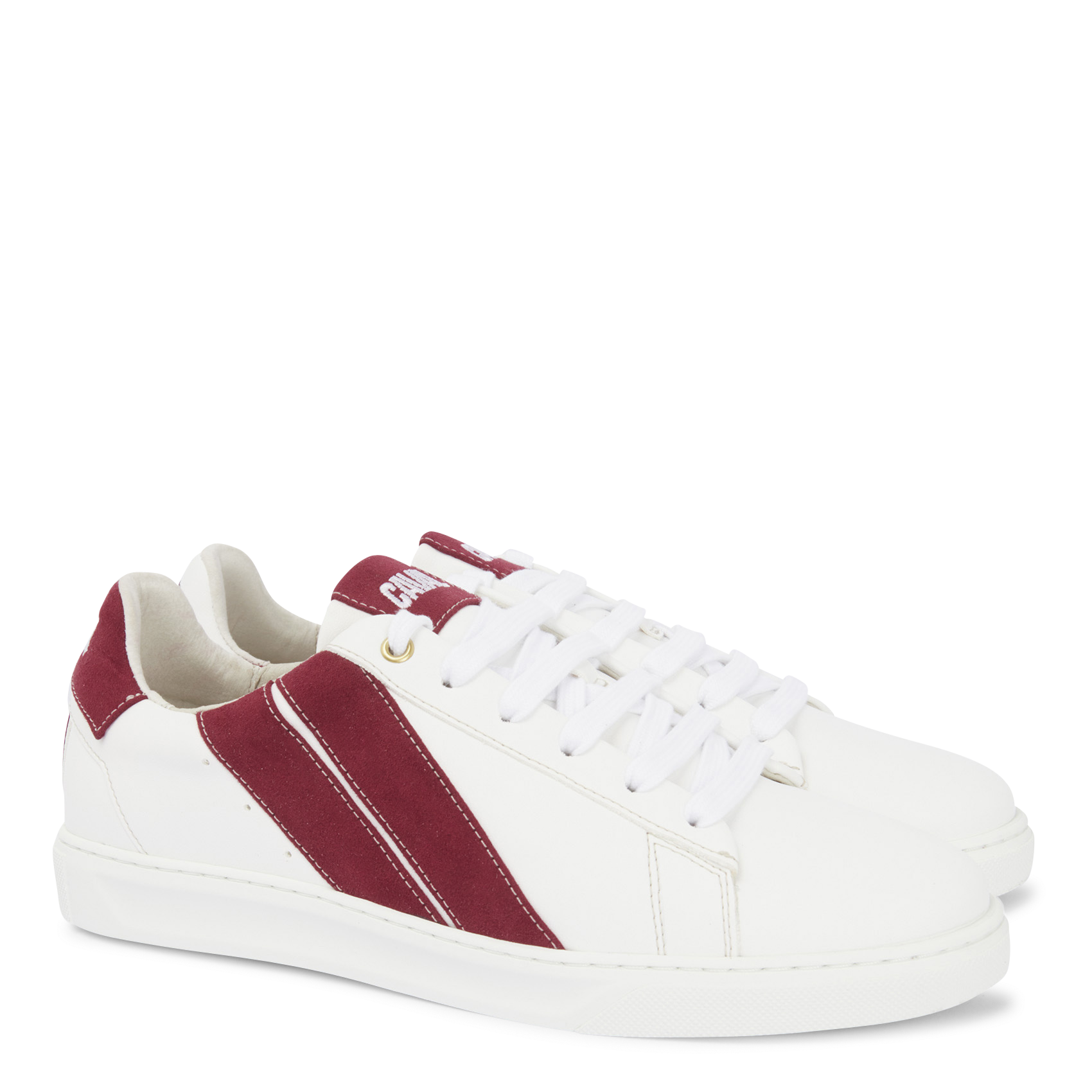 VEGAN WINE DIVINE - Baskets basses en cuir| Rouge