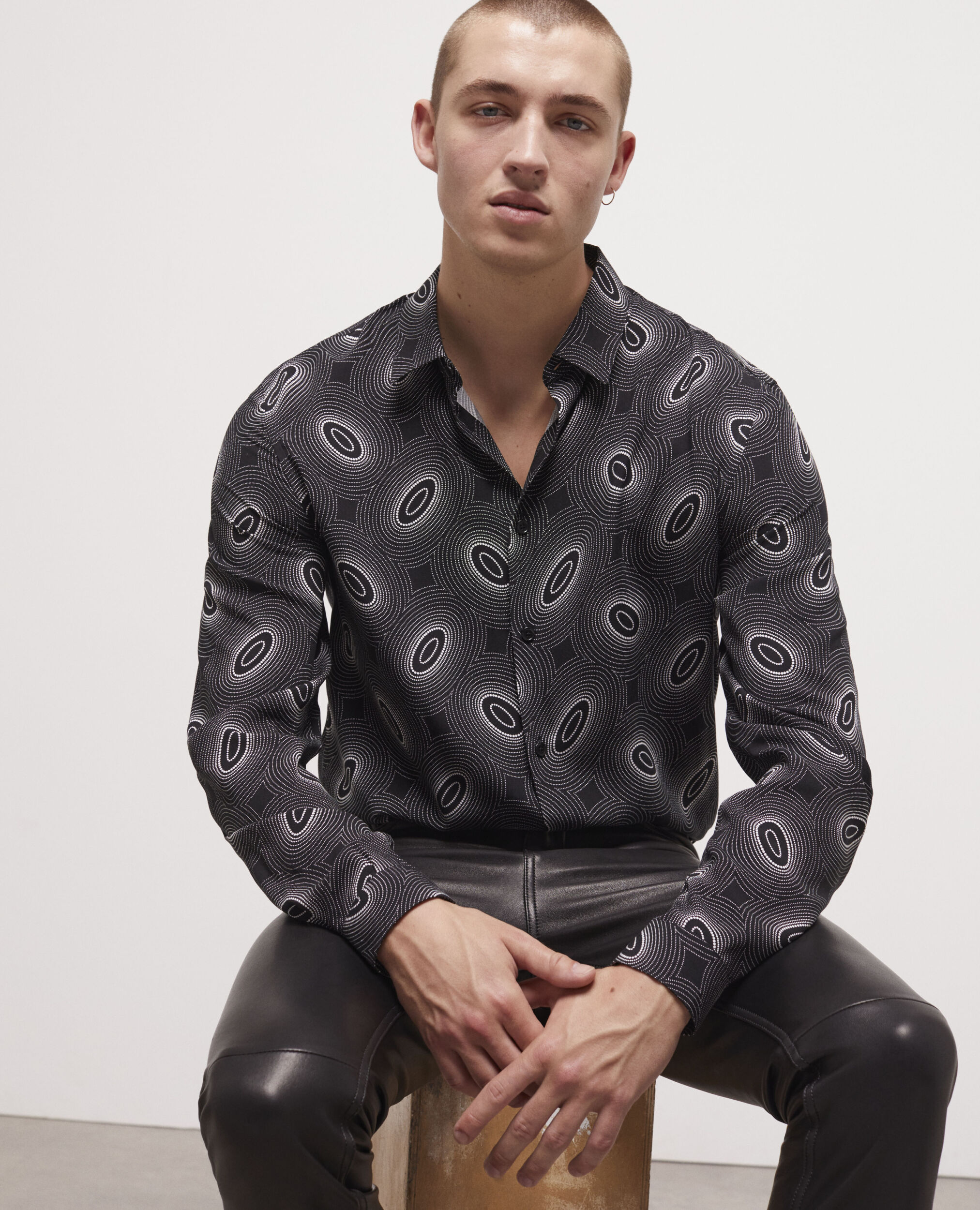 Chemise col classique imprimée