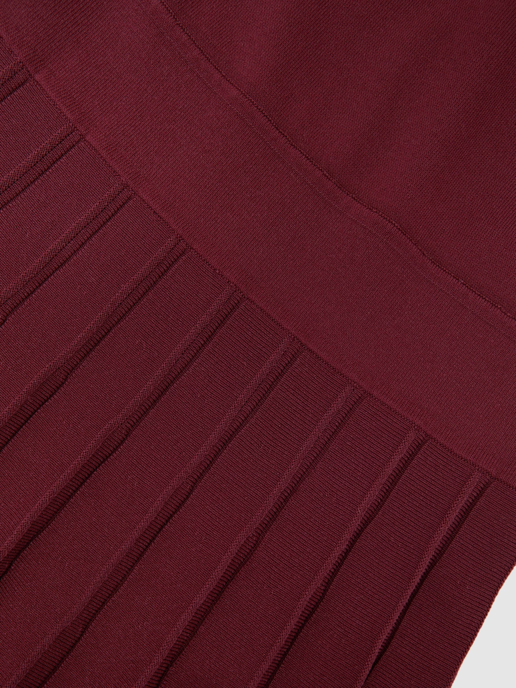 Reiss Alicia Belted Knit Pleated Midi Dress