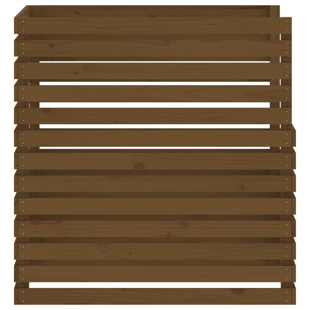 Composteur marron miel 100x100x102 cm bois massif de pin