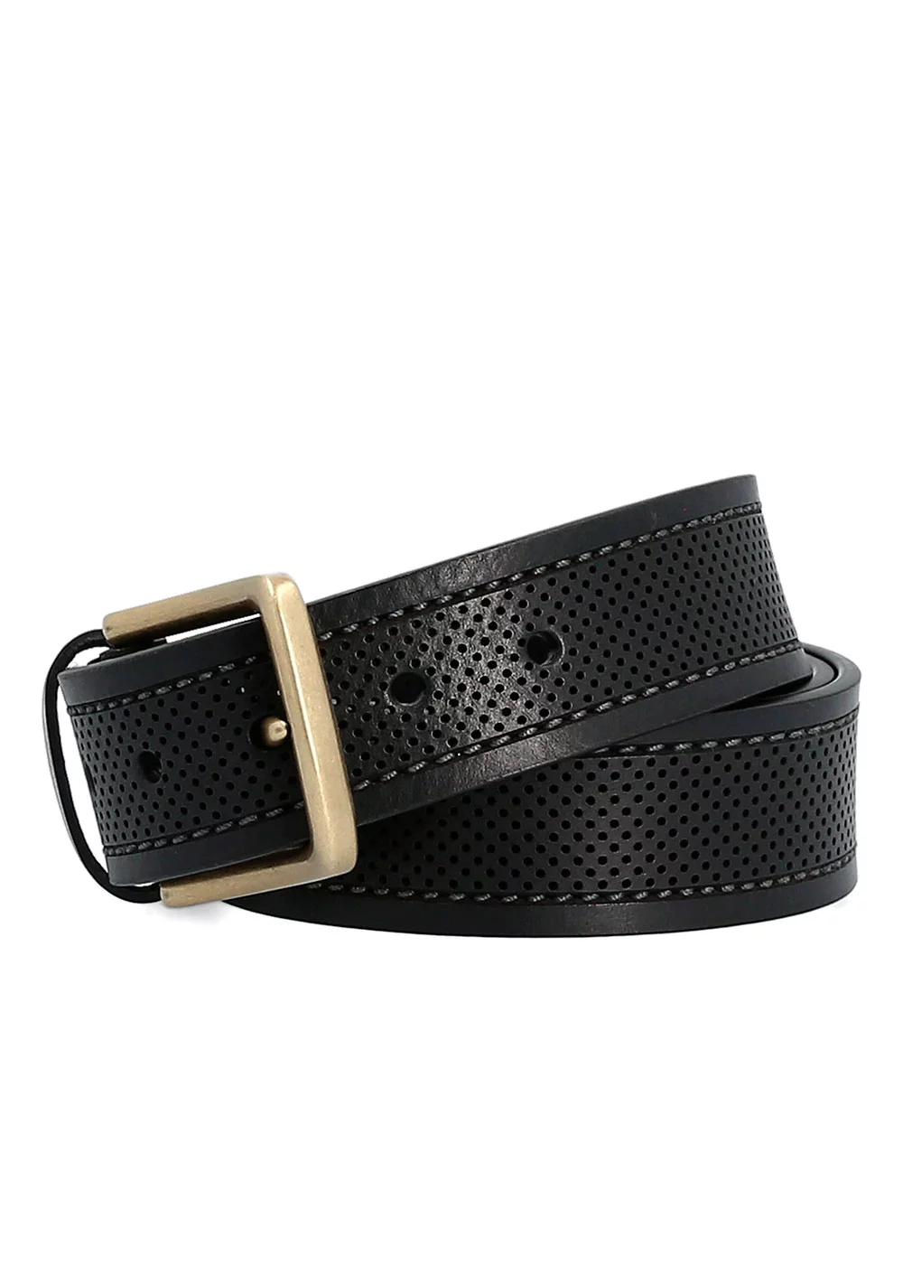 CEINTURE OAKWOOD CUIR MINI PERFOS NOIR