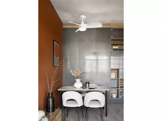 Ventilateur de Plafond avec Lumière Perenz 7192 B CT Blanc d. 91,5 cm, 3 Pales, 6 Vitesses, Moteur DC 35W, Silencieux