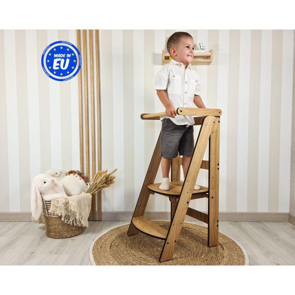 Dannyfunny Torre de Aprendizagem Montessori Clássica Madeira Compacta
