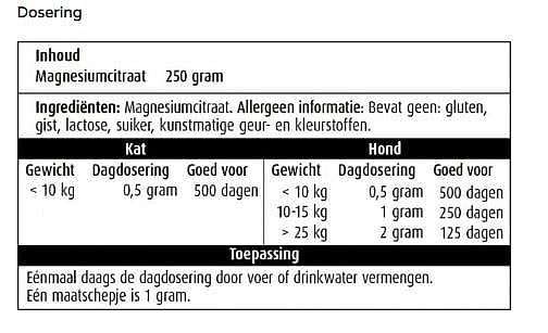 Pharmox Magnesiumcitraat Hond Kat 250 gram | 10767