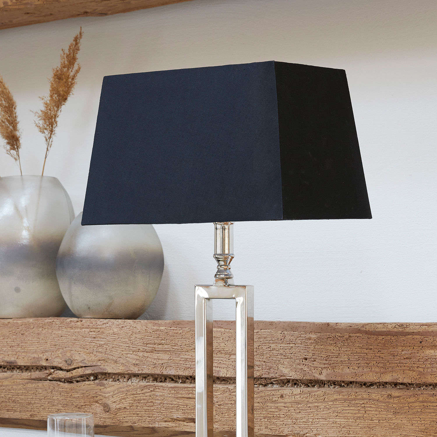 Tischlampe Kinshaa schwarz/silber