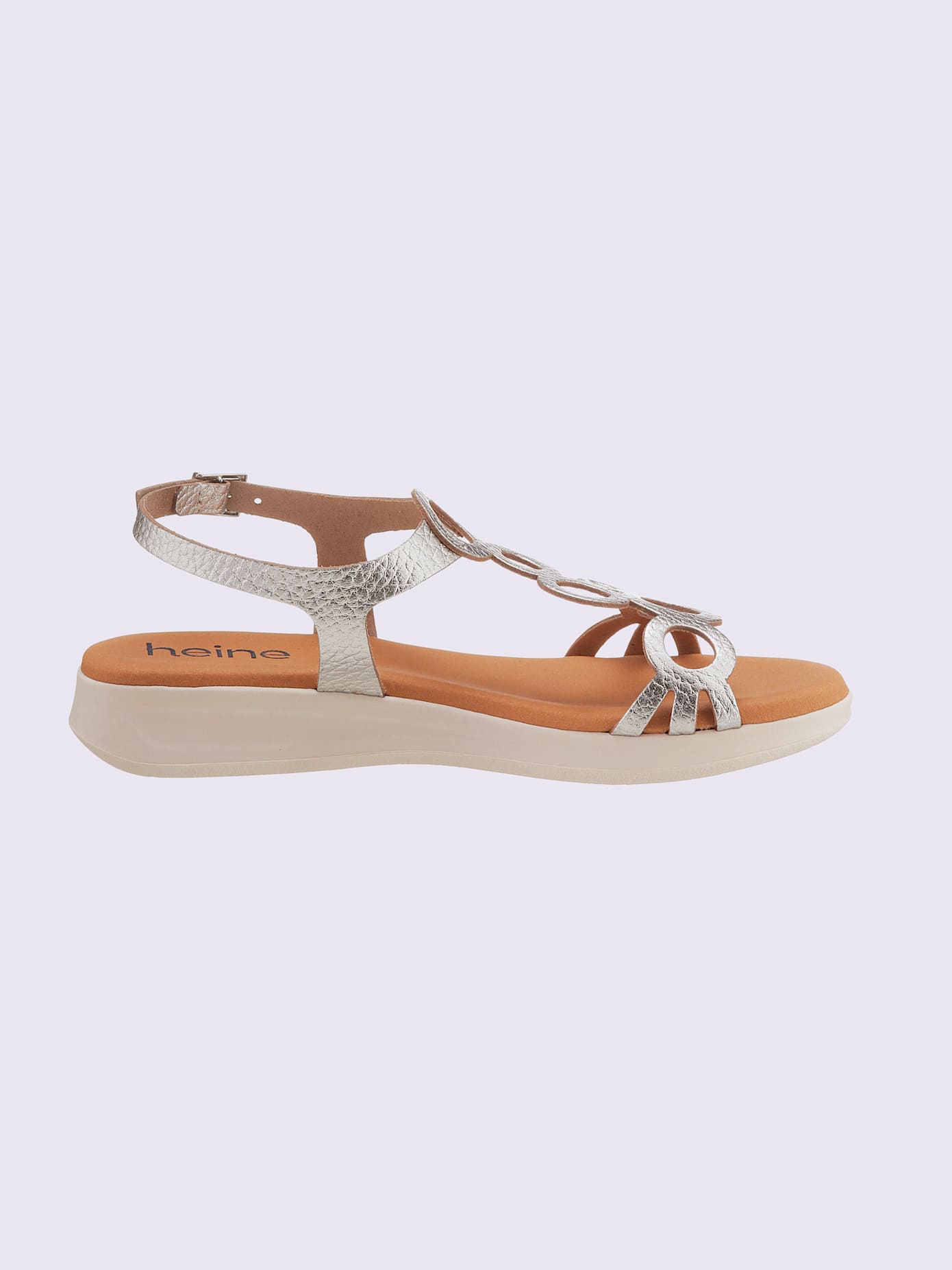 Sandales dessus cuir vachette véritable