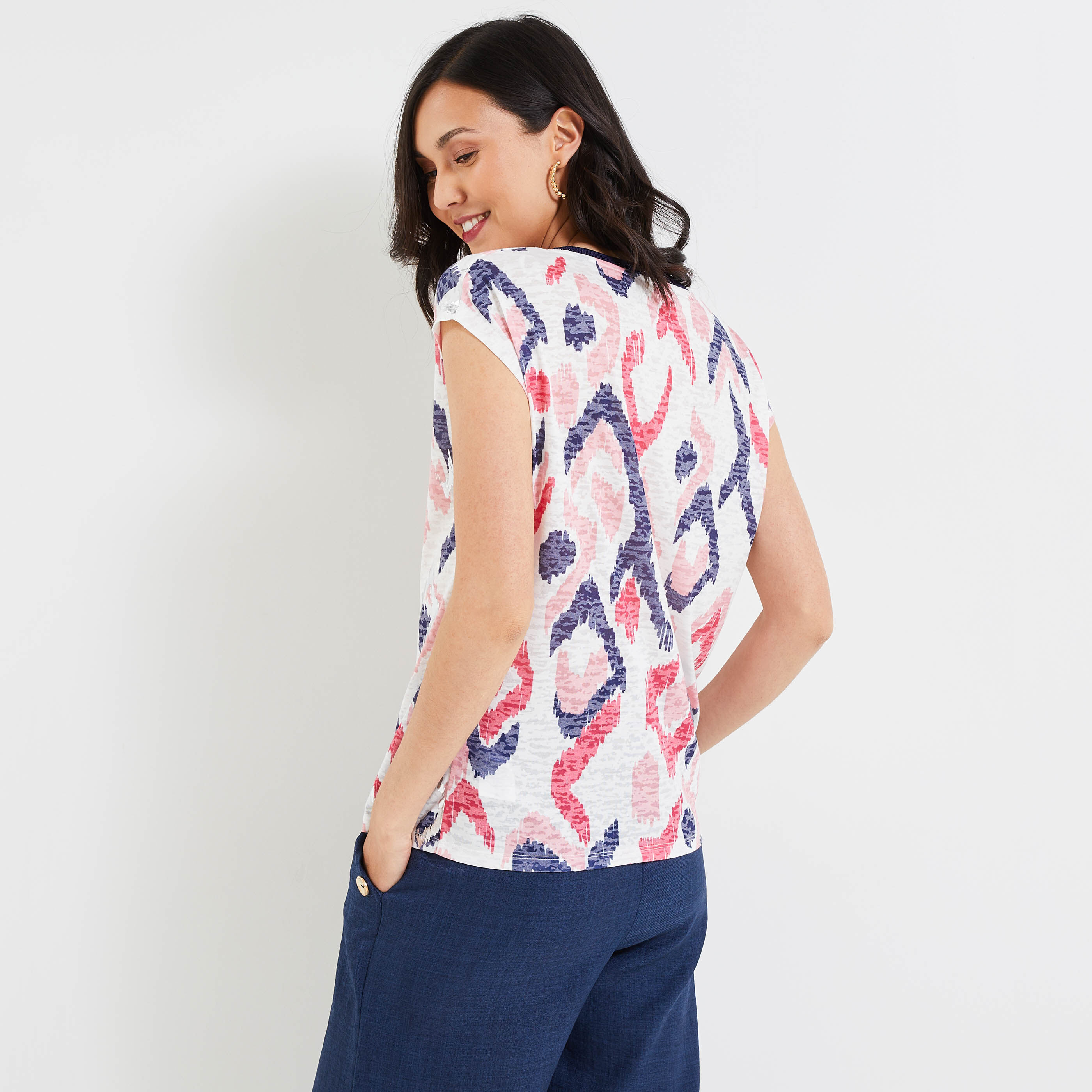 Tshirt imprimé femme - BLANC CASSE
