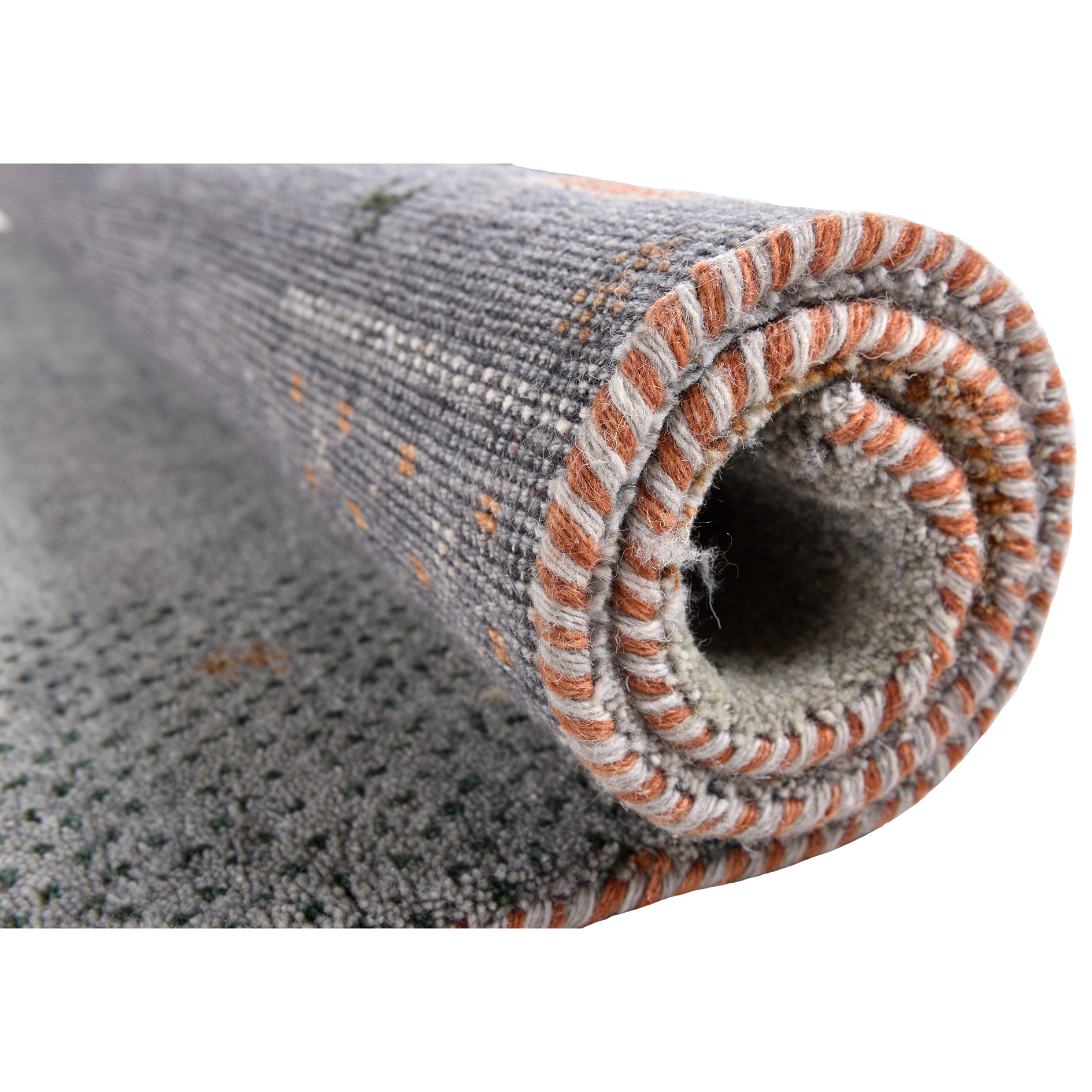 Teppich DENVER - grau - Schurwolle - 70x140 cm
