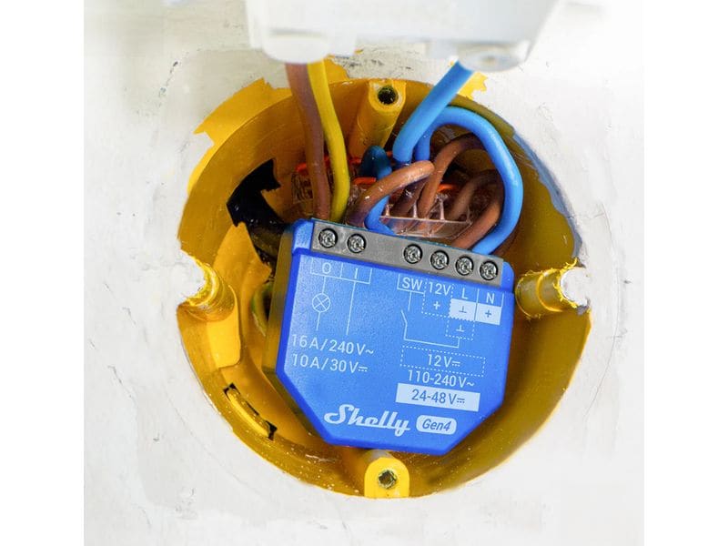 Shelly WLAN-Schaltaktor 1 Gen 4 x 2 Blau Intelligenter Schalter