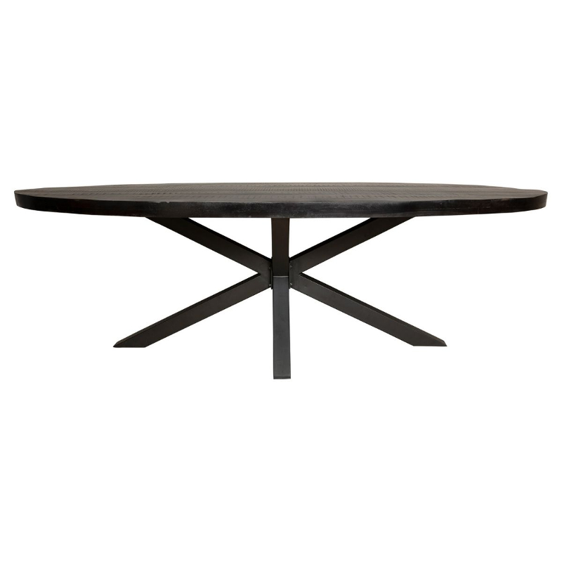 Ovale Tafel Maas Zwart Maat 180
