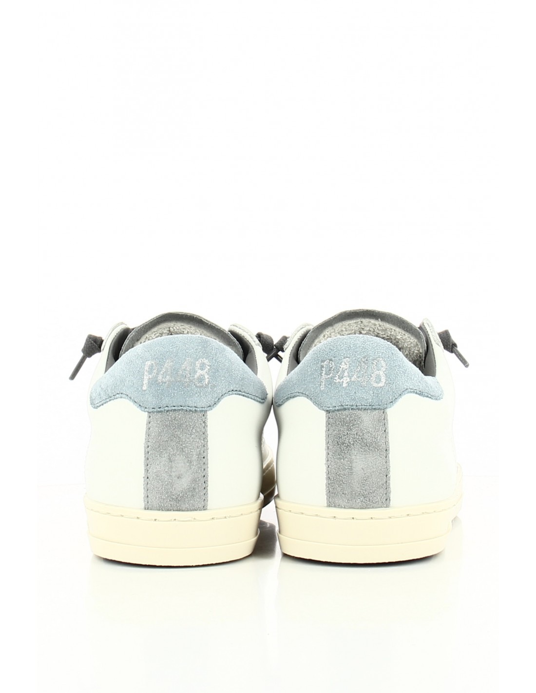 p448 Baskets de ville Homme john Blanche/Grise/Bleu