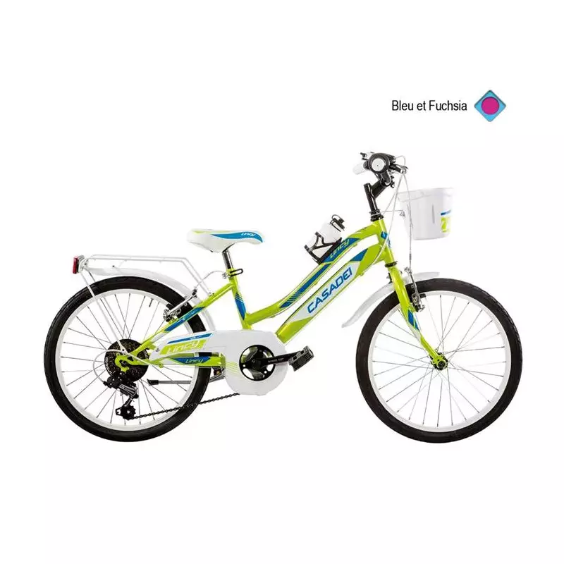 Vélo CASADEI mtb 20 lincy 6v h28 bleu fushia