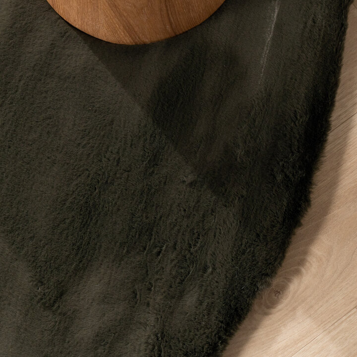 Rond Hoogpolig vloerkleed - Comfy Supreme Groen