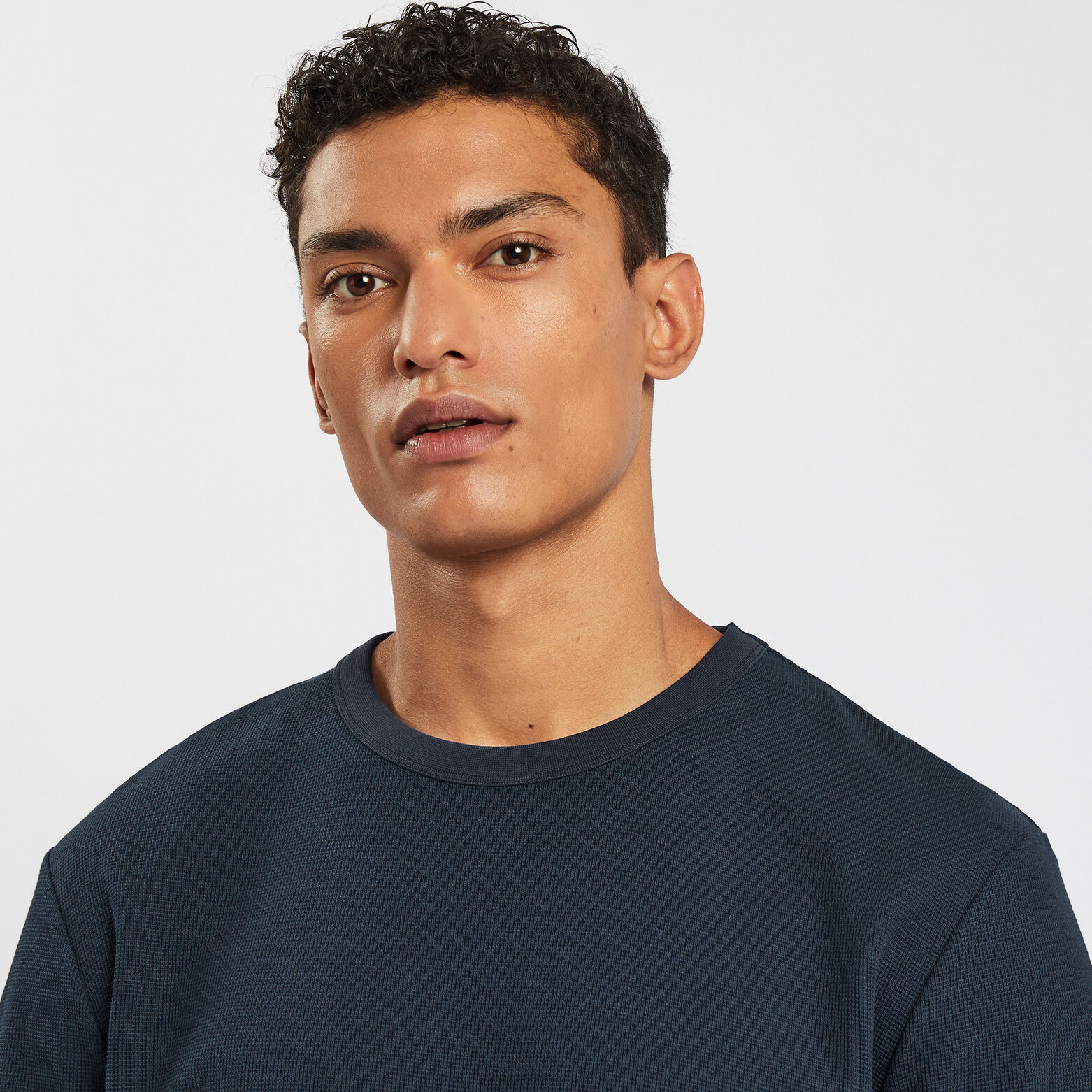 Tee shirt matière fantaisie Bleu foncé