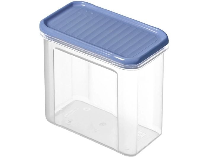 Rotho Vorratsdose Domino 1 l, Blau/Transparent Vorratsbehälter