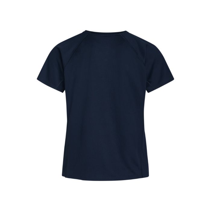 Zebdia Dame T-shirts Chest Print Sports SS Tee Blå