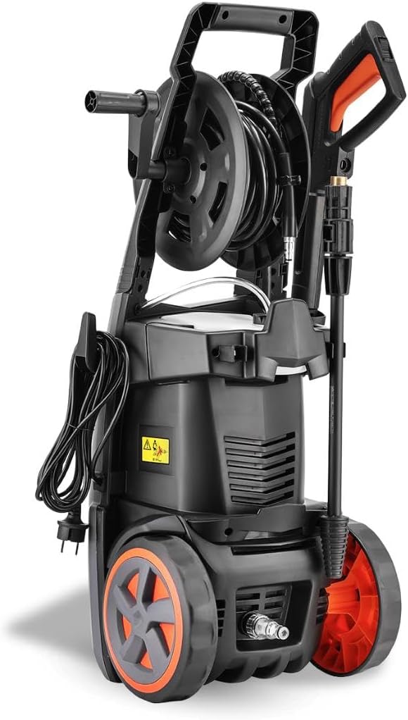 FUXTEC Hochdruckreiniger FX-HDR2200, Flächenreiniger mit 170bar Arbeitsdruck, Fördermenge 450 l/h, 2200W Leistung, 7 m Hochdruckschlauch, integrierter Reinigungstank