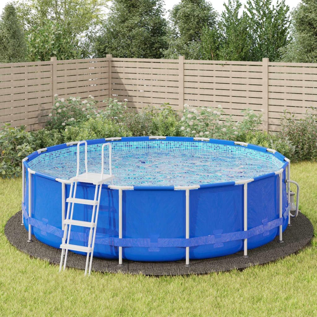 vidaXL Pool Bodentuch, Pool Bodenmatte Bodenplane, Poolunterlage Bodenschutz, Unterlegmatte für Pool Schwimmbecken, Hellgrau Polyester Geotextil