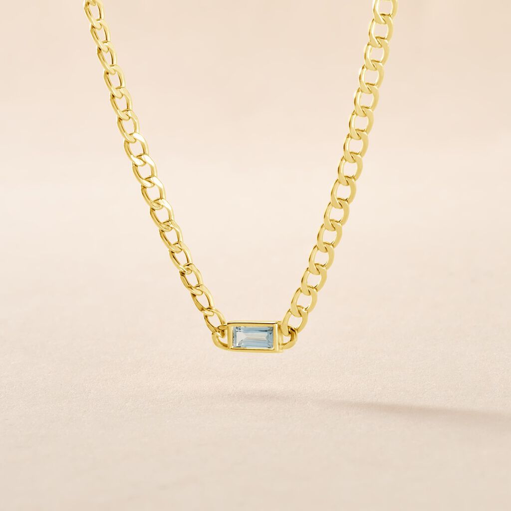 Collier Chain Or Jaune Topaze