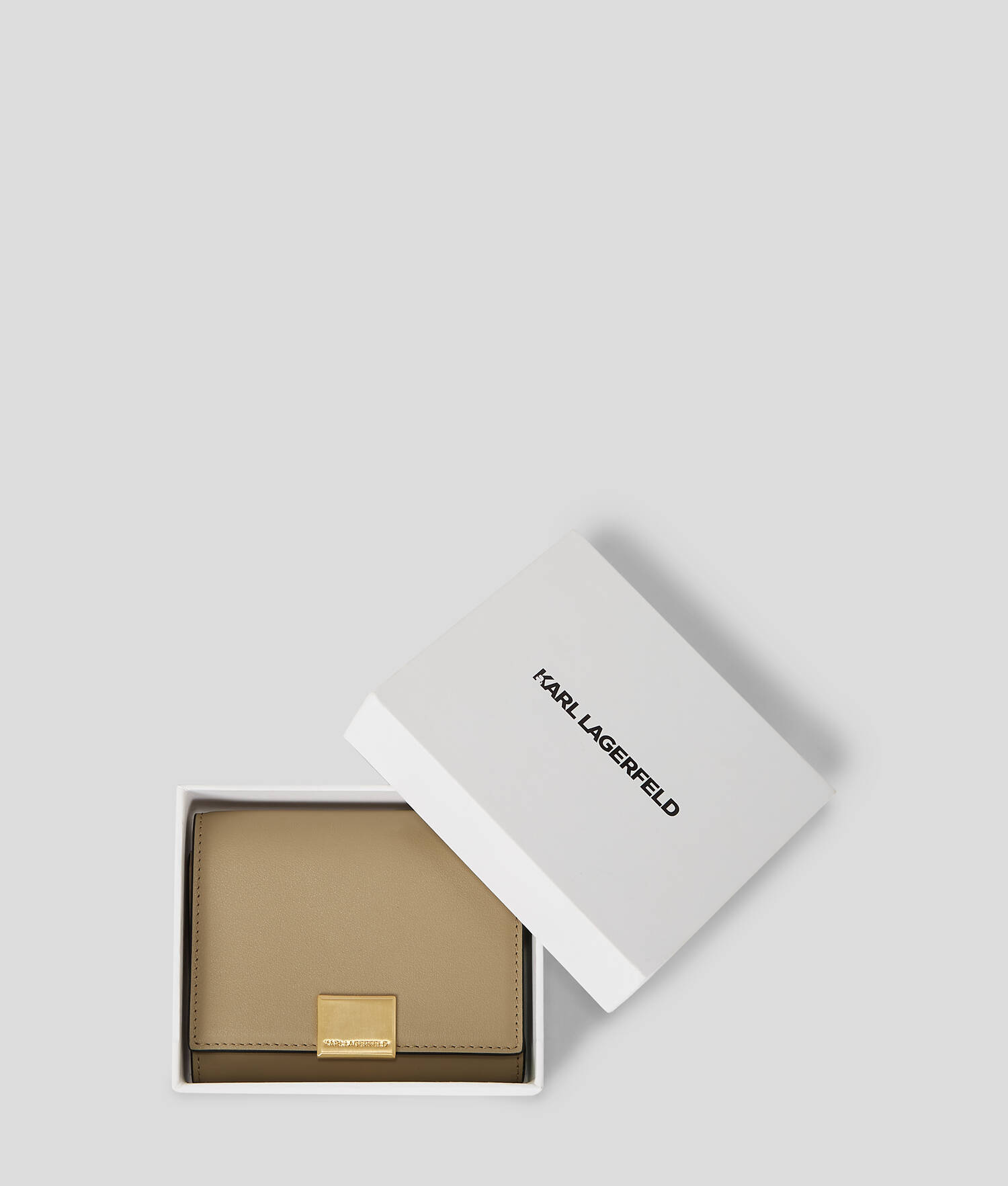 PORTEFEUILLE À TROIS VOLETS K/FOREVER - Nougat