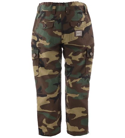 Dolce & Gabbana Bukser - Reborn To Live - Army Grøn Camouflage