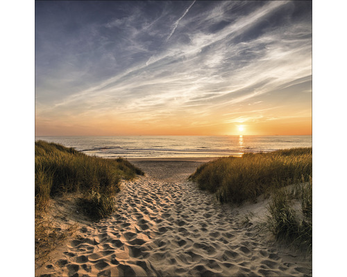 Glasschilderij Pad naar het strand 20x20 cm GLA2137