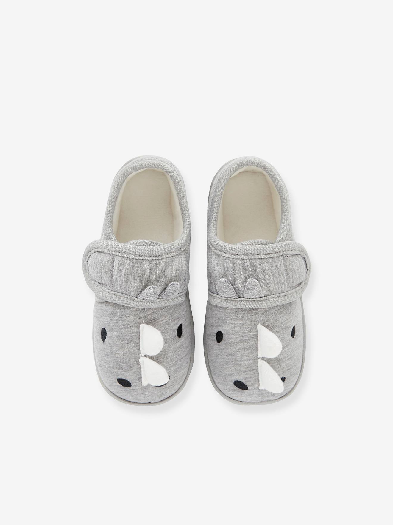 Pantufas elegantes para bebê menino, cinza claro mesclado