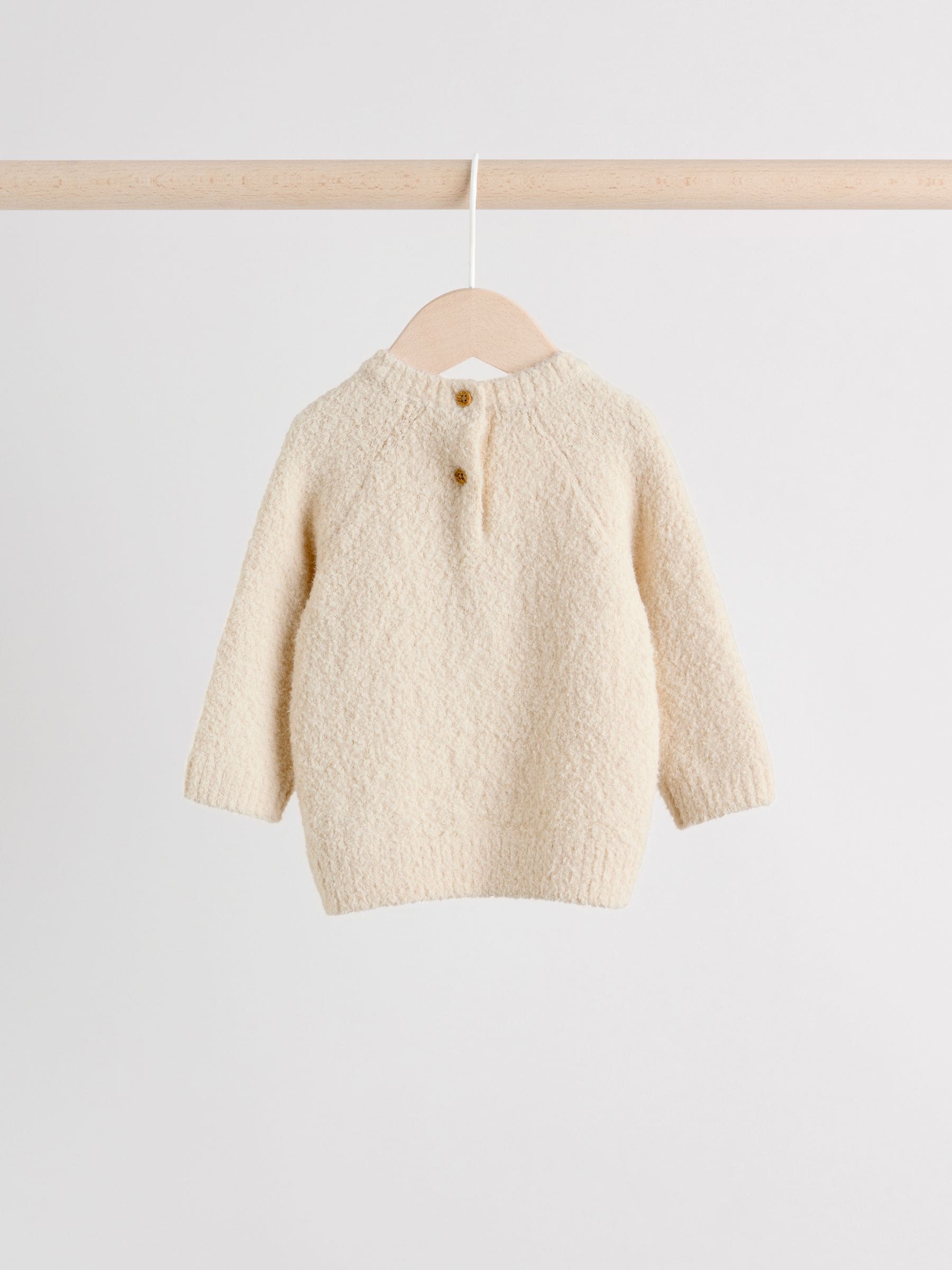Neutraal met beren - Babyset van gebreide top en legging (0mnd-2jr)