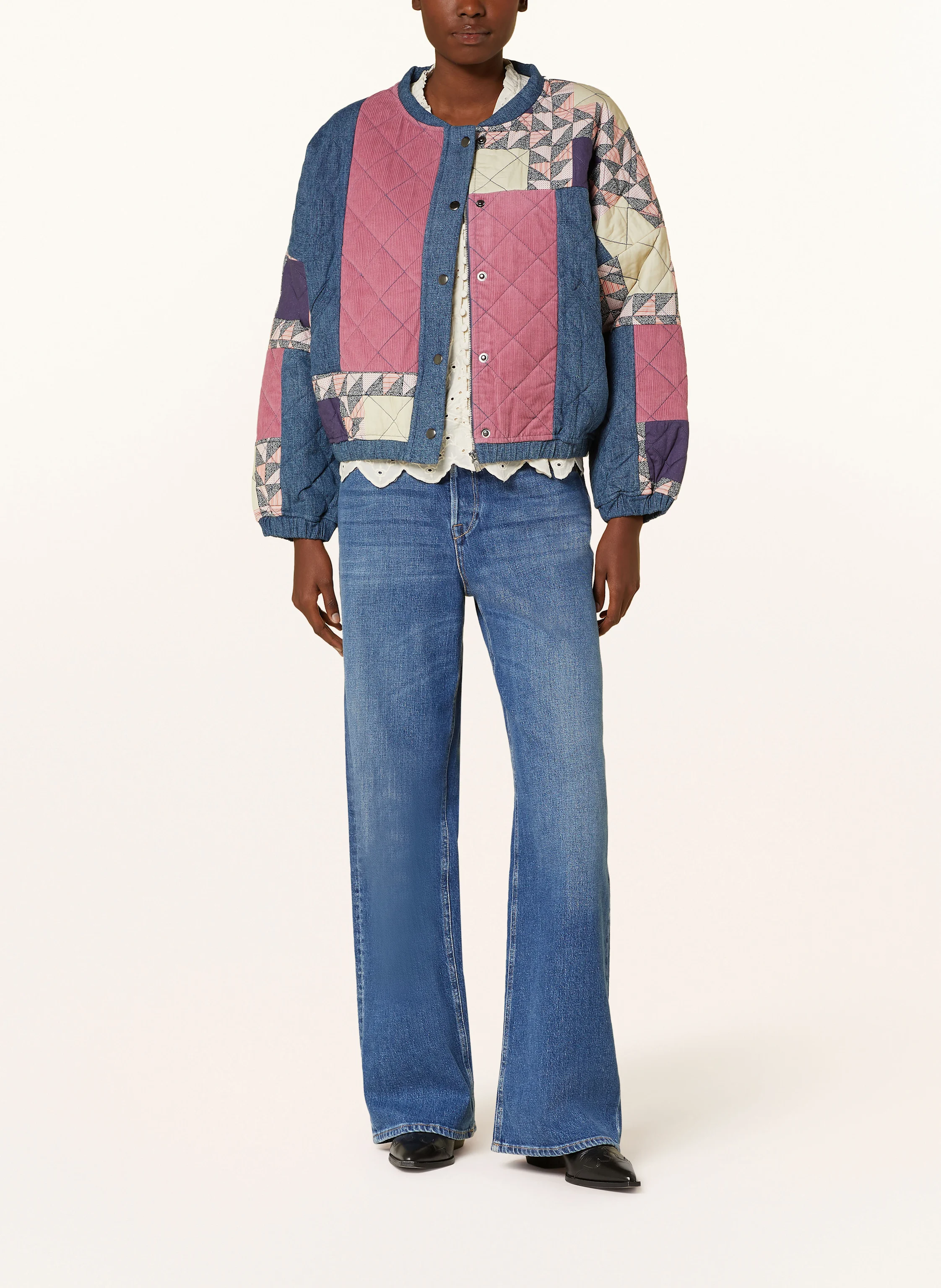 lollys laundry Blouson LAMALL im Materialmix