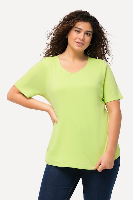 Shirt, doppellagige Vorderseite, Slim, Rundhals, Halbarm