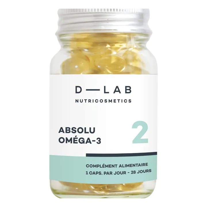 D-LAB NUTRICOSMETICS Absolu Oméga-3  Complément alimentaire - 1 mois
