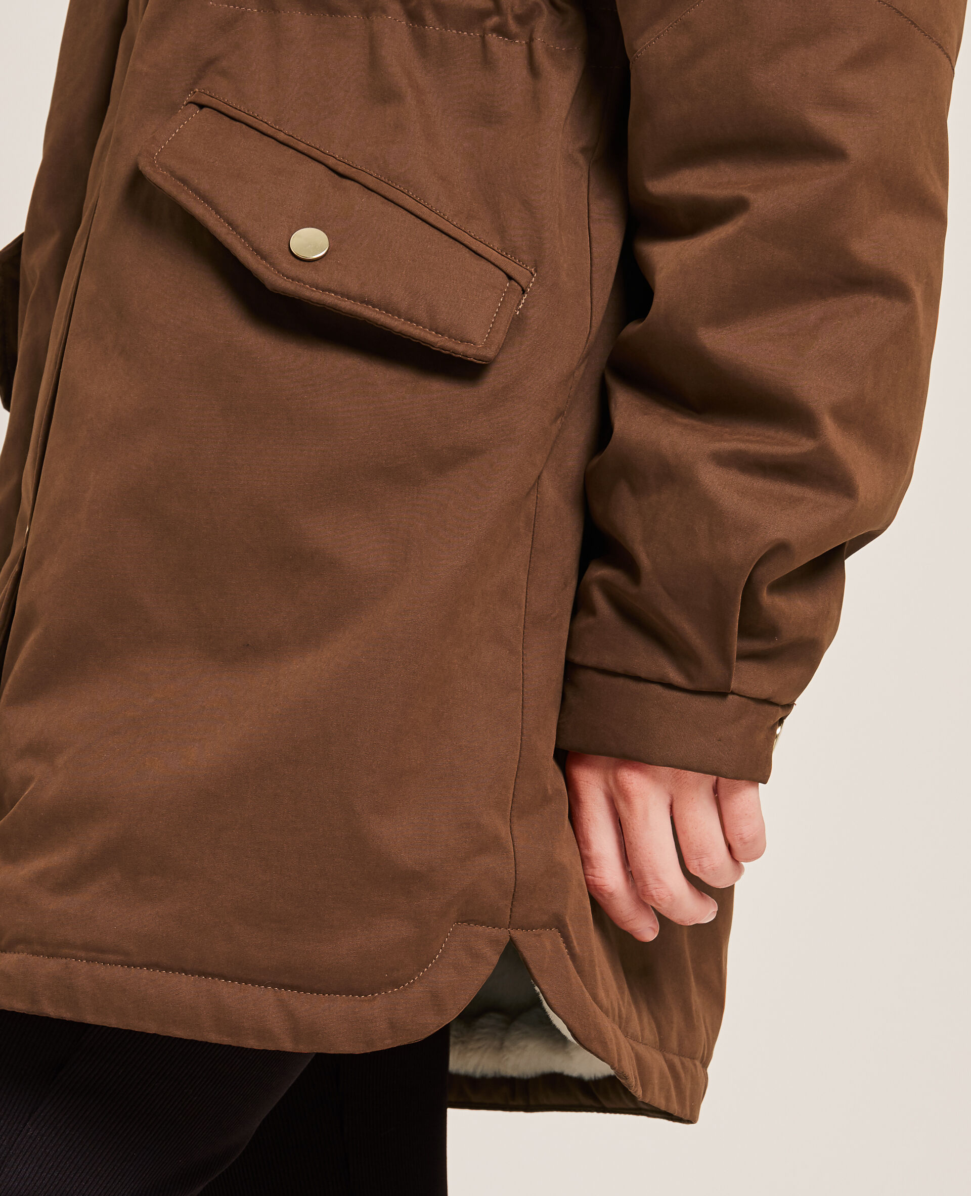 Parka avec doublure fourrure - Marron