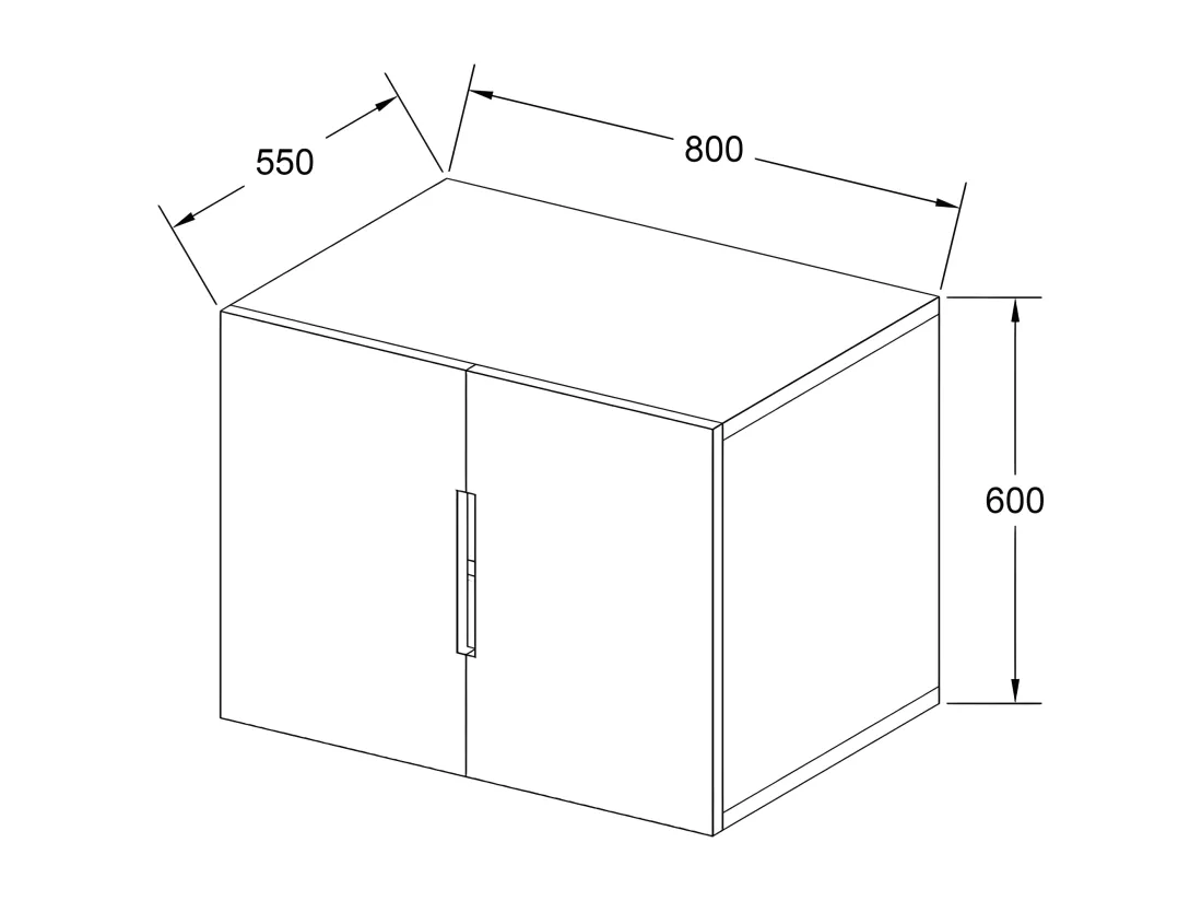 Meuble de salle de bain suspendu en teck avec simple vasque - 80 cm - SAWAN