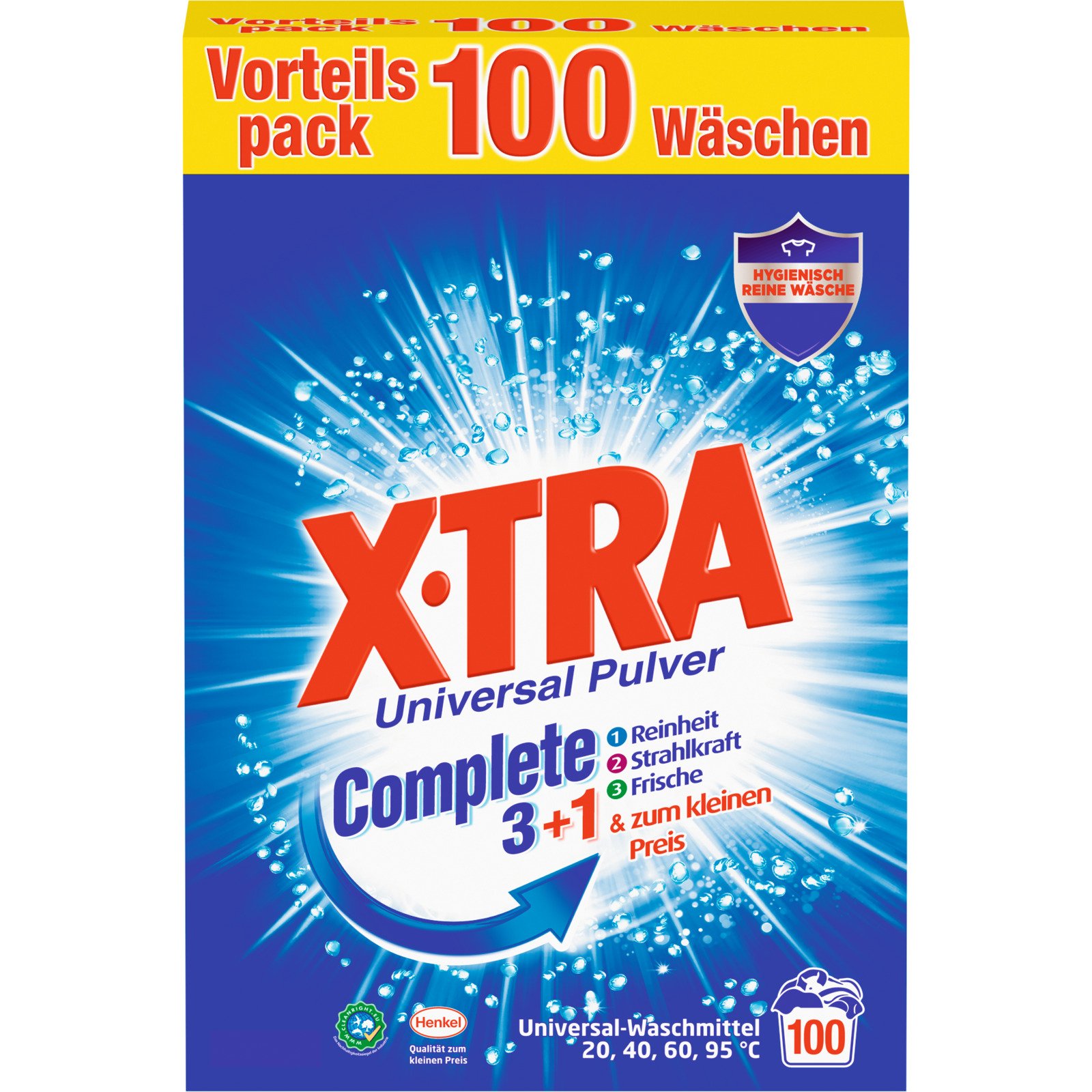X-TRA Pulver Complete 3+1 Universal 100 Waschgänge